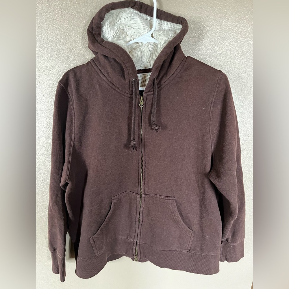 Cocoa sport full zip, knit lined hooded sweatshirt. Women’s size XL